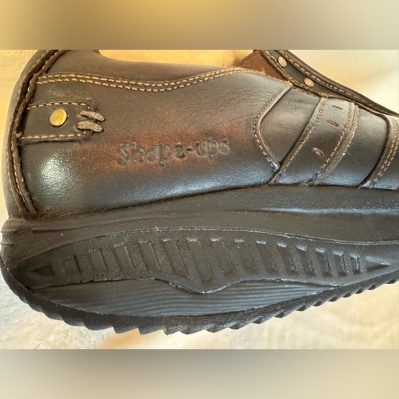 Skechers Men's Brown Leather Rocker Shape-Ups Toning Athletic Shoes Size 10 Wide - Picture 6 of 8